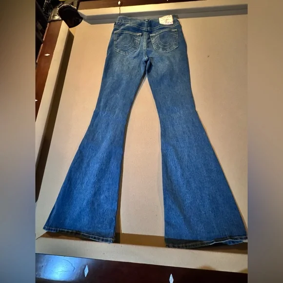True Religion Charlie High Rise Flare Denim Jeans-NWOT - Picture 2 of 5